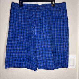 Blue Plaid Men's Golf Shorts